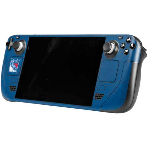 NHL New York Rangers Distressed Steam Deck Handheld Gaming Computer Skin
